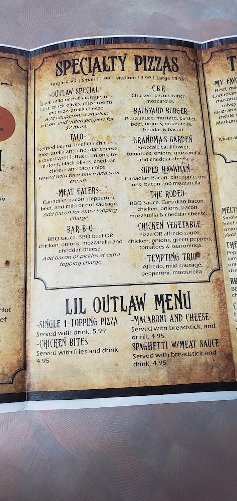 Outlaw Pizza Menu image 3